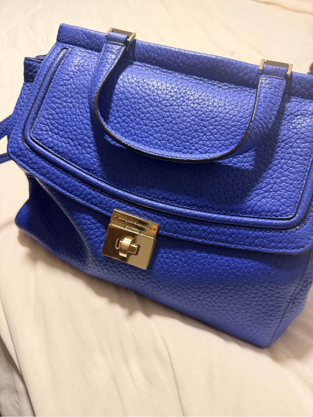 kate spade Cobalt Blue Pebbled Leather Top-Handle Satchel